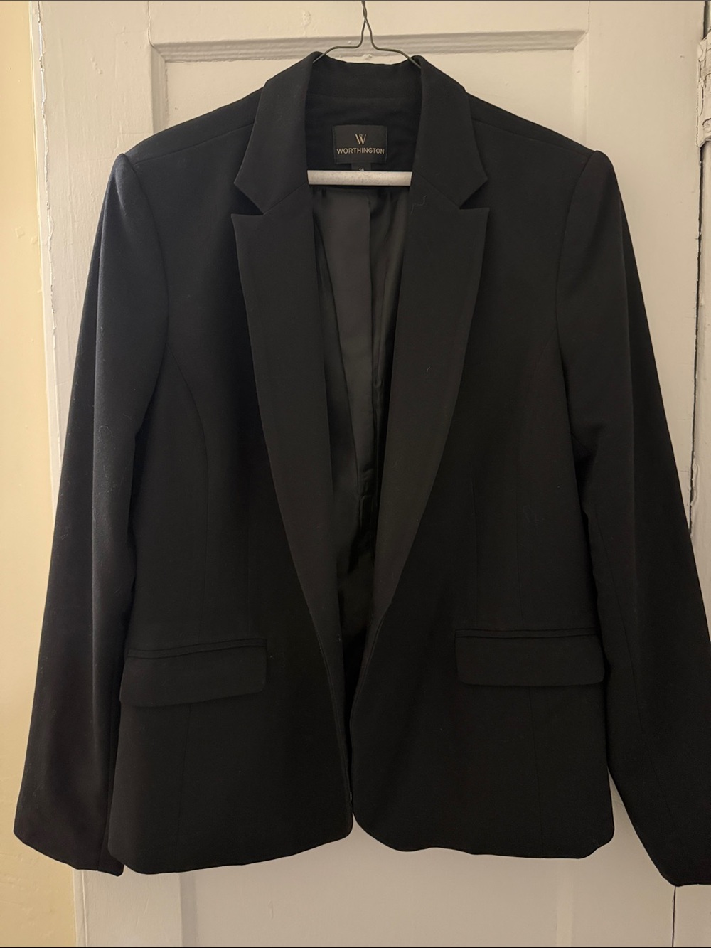 Worthington Black Women's Tailored Blazer with Notch Lapel